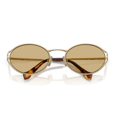 Miu Miu Okulary Przeciwsłoneczne MU52Y ZVN10R Złoto/Żółty Damskie 5