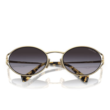 Miu Miu Okulary Przeciwsłoneczne MU52Y ZVN5D1 Złoto/Szary Gradient Damskie 5