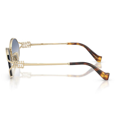 Miu Miu Occhiali da Sole MU52Y ZVN80O Oro Pallido/Trasparente Sfumato Azzurro Donna 2
