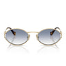 Miu Miu Occhiali da Sole MU52Y ZVN80O Oro Pallido/Trasparente Sfumato Azzurro Donna