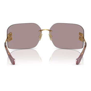 Miu Miu Okulary Przeciwsłoneczne MU54YS 5AK06I Złoto/Brąz Damskie 3