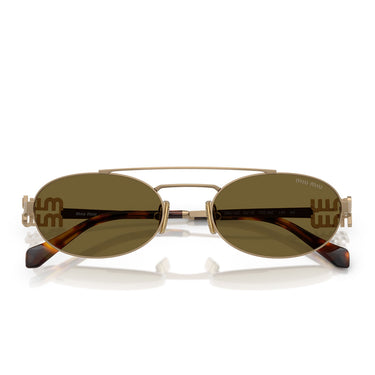 Miu Miu Okulary Przeciwsłoneczne MU54ZS 7OE09Z Złoto/Brąz Damskie 5