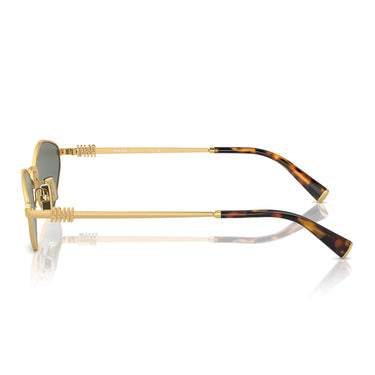 Miu Miu Okulary Przeciwsłoneczne MU56ZS 5AK04M Złoto/Zielony Lustro Srebrne Damskie 2