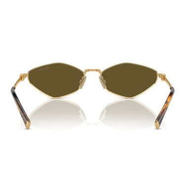 Miu Miu Okulary Przeciwsłoneczne MU56ZS 5AK09Z Złoty/Brązowy Damskie 3