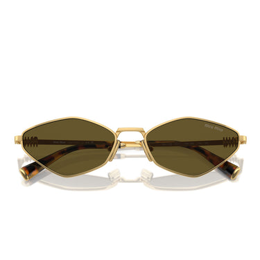 Miu Miu Okulary Przeciwsłoneczne MU56ZS 5AK09Z Złoty/Brązowy Damskie 4