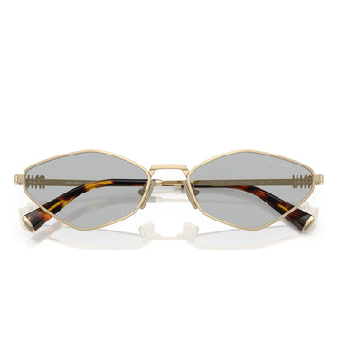 Miu Miu Okulary Przeciwsłoneczne MU56ZS ZVN50K Złoto/Jasny Szary Damskie 5