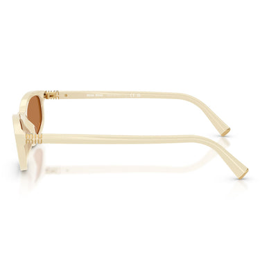 Miu Miu Okulary Przeciwsłoneczne MUA06S 21D90Q Biały/Brązowy Damskie 2