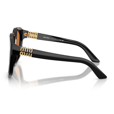 Miu Miu Okulary Przeciwsłoneczne MUA07S 16K90Q Czarny/Brązowy Damskie 2