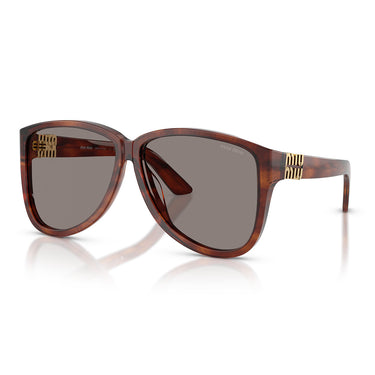 Miu Miu Okulary Przeciwsłoneczne MUA08S 26E80Q Tabacco Striato/Grigio Scuro Damskie 2