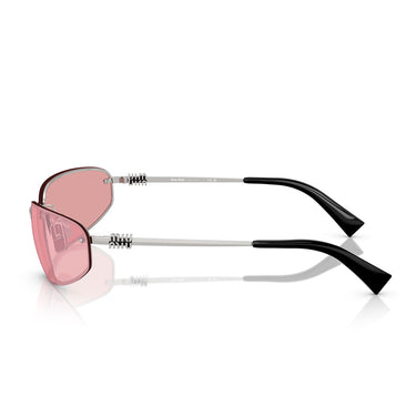 Miu Miu Okulary Przeciwsłoneczne MUA50S 1BC70J Srebrny/Różowy Lustro Damskie 3