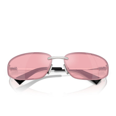 Miu Miu Okulary Przeciwsłoneczne MUA50S 1BC70J Srebrny/Różowy Lustro Damskie 5