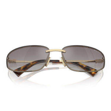 Miu Miu Occhiali da Sole MUA50S ZVN30C Oro Pallido/Blu Sfumato Argento Donna 4