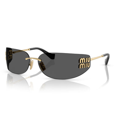 Miu Miu Okulary Przeciwsłoneczne MUA51S 5AK5S0 Złoto/Ciemny Szary Damskie 1