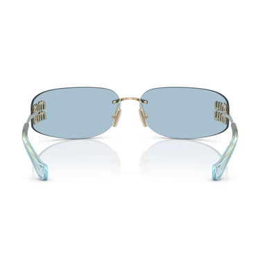 Miu Miu Okulary Przeciwsłoneczne MUA51S ZVN10P Złoty/Niebieski Damskie