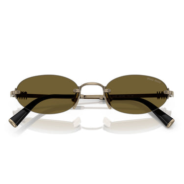 Miu Miu Sonnenbrille MUA54S 26C09Z Gold Dunkelbraun Damen 6