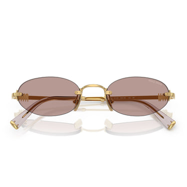 Miu Miu Gafas de Sol MUA54S 5AK20I Oro Violeta Claro Marrón Mujer 4