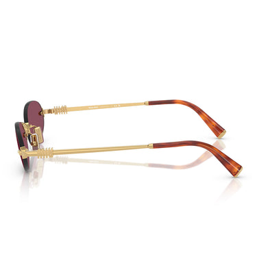 Miu Miu Occhiali da Sole MUA54S 5AK20Y Oro/Violetto Scuro Donna 2