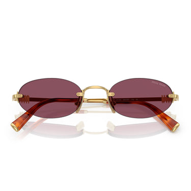 Miu Miu Occhiali da Sole MUA54S 5AK20Y Oro/Violetto Scuro Donna 4