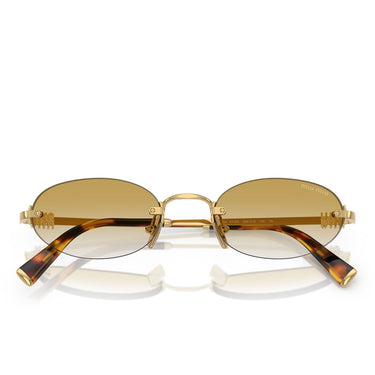 Miu Miu Occhiali da Sole MUA54S 5AK21D Oro Marrone Sfumato Donna 5