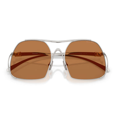 Miu Miu Okulary Przeciwsłoneczne MUA55S 1BC90Q Srebrny/Brązowy Damskie