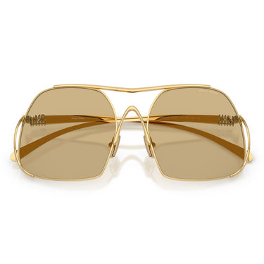 Miu Miu Okulary Przeciwsłoneczne MUA55S 5AK10R Złoty/Żółty Damskie 4