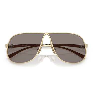Miu Miu Okulary Przeciwsłoneczne MUA56S ZVN80Q Złoto Blado Szary Ciemny Damskie  5