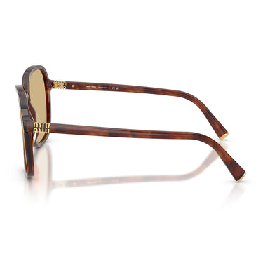 Miu Miu Gafas de Sol MUB01S 26E10R Tabaco Striato/Giallo Mujer 3