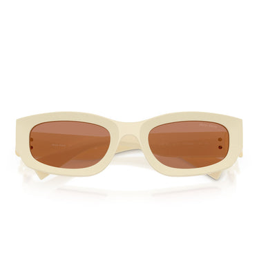 Miu Miu Okulary Przeciwsłoneczne MUB04S 21D90Q Biały Mleczny/Brązowy Damskie 4