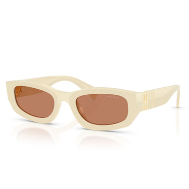 Miu Miu Okulary Przeciwsłoneczne MUB04S 21D90Q Biały Mleczny/Brązowy Damskie 1