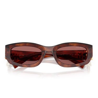 Miu Miu Okulary Przeciwsłoneczne MUB04S 26E80B Tabacco Striato/Violetto Scuro Damskie 4