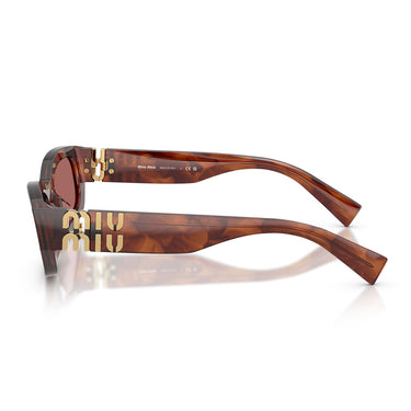 Miu Miu Okulary Przeciwsłoneczne MUB04S 26E80B Tabacco Striato/Violetto Scuro Damskie 2