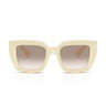 Miu Miu Gafas de Sol MUB05S 21D90L Blanco Leche Transparente Degradado Marrón Mujer
