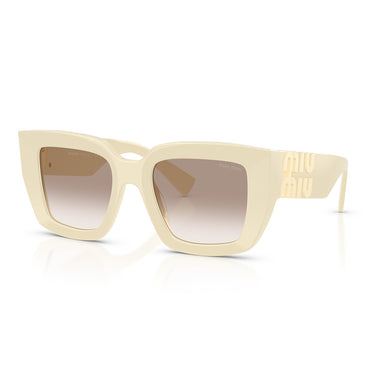 Miu Miu Okulary Przeciwsłoneczne MUB05S 21D90L Biały Mleczny Przezroczysty Brązowy Gradient Damskie 2