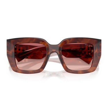 Miu Miu Okulary Przeciwsłoneczne MUB05S 26E50U Tabacco Striato Rosso Sfumato Damskie 5
