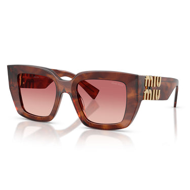 Miu Miu Okulary Przeciwsłoneczne MUB05S 26E50U Tabacco Striato Rosso Sfumato Damskie 2
