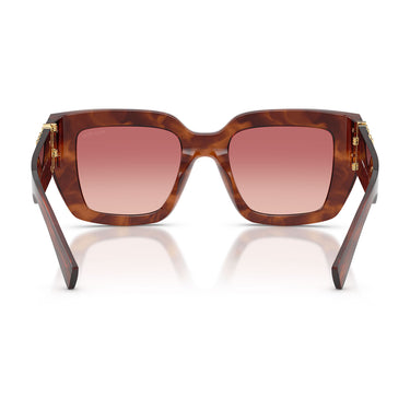 Miu Miu Okulary Przeciwsłoneczne MUB05S 26E50U Tabacco Striato Rosso Sfumato Damskie 4