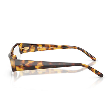 Miu Miu Occhiali da Sole MUB07S 14L08N Marrone Miele Trasparente con Filtro Luce Blu Donna  3