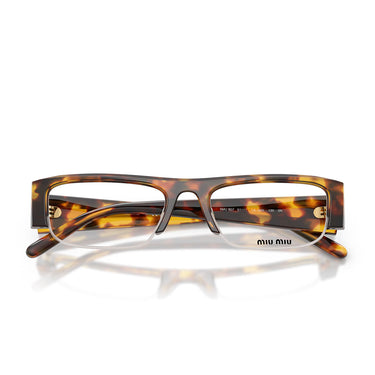Miu Miu Occhiali da Sole MUB07S 14L08N Marrone Miele Trasparente con Filtro Luce Blu Donna  5
