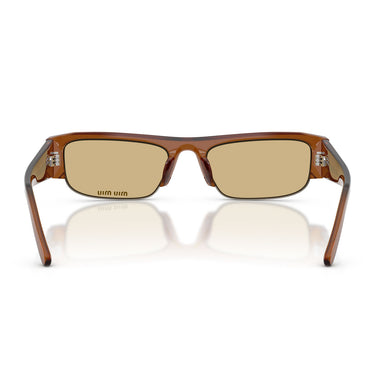 Miu Miu Occhiali da Sole MUB07S 22I10R Ambra Opalino/Giallo Donna 3