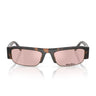 Miu Miu Occhiali da Sole MUB07S 23A91C Marrone Malva Rosa Specchiato Oro Donna 
