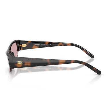 Miu Miu Occhiali da Sole MUB07S 23A91C Marrone Malva Rosa Specchiato Oro Donna 3