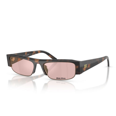 Miu Miu Occhiali da Sole MUB07S 23A91C Marrone Malva Rosa Specchiato Oro Donna 2