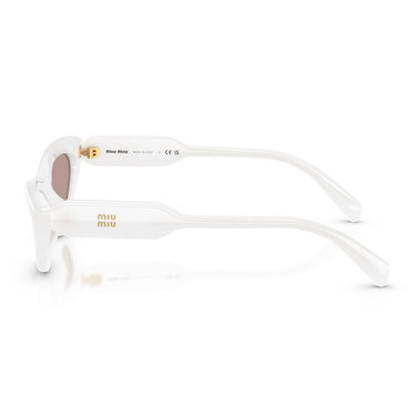 Miu Miu Occhiali da Sole MUB11SU 20M20I Bianco Opalino/Viola Chiaro Donna 2