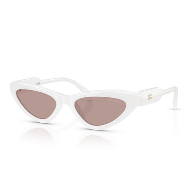 Miu Miu Occhiali da Sole MUB11SU 20M20I Bianco Opalino/Viola Chiaro Donna 1