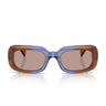 Miu Miu Occhiali da Sole MUB13S 22R20I Marrone Opalino Blu Viola Chiaro Marrone Donna