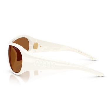 Miu Miu Occhiali da Sole MUB14SU 17K20V Bianco/Bronzo Scuro Donna 2