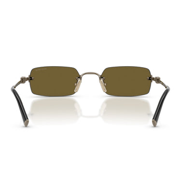 Miu Miu Okulary Przeciwsłoneczne MUB50S 26C09Z Złoto/Ciemny Brąz Damskie 3