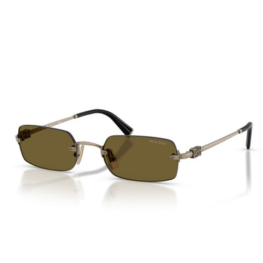 Miu Miu Okulary Przeciwsłoneczne MUB50S 26C09Z Złoto/Ciemny Brąz Damskie 1