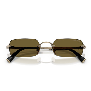 Miu Miu Okulary Przeciwsłoneczne MUB50S 26C09Z Złoto/Ciemny Brąz Damskie 4