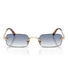 Miu Miu Okulary Przeciwsłoneczne MUB50S ZVN80O Bladozłoty/Przezroczysty Gradient Niebieski Damskie